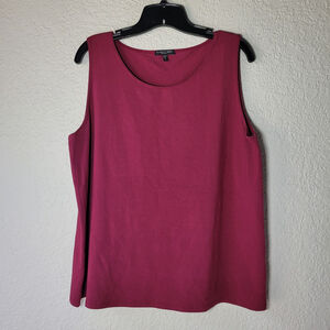 NWOT Eileen Fisher Women's Rayon Lycra Purple Tank Top Sleevless Size 1X